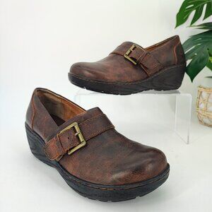 Boc Born Women's Concept Brown Leather Wedge Heels Shoes Size 7.5